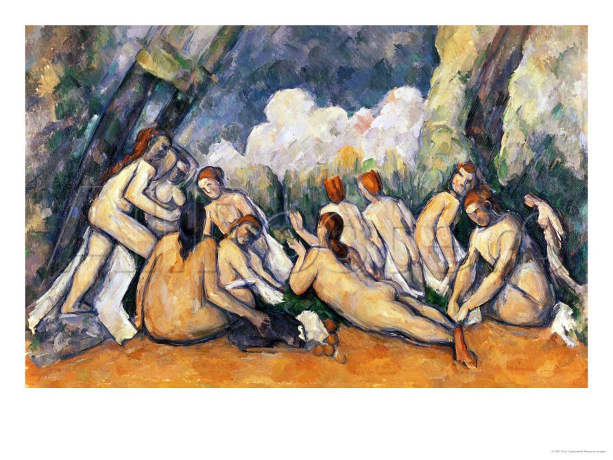 Large Bathers II, 1900-1906 - Paul Cezanne Painting